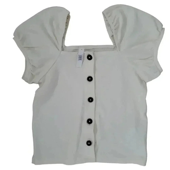 Madewell SQUARE NECK PUFF SLEEVED TOP Size XS - Picture 5 of 6